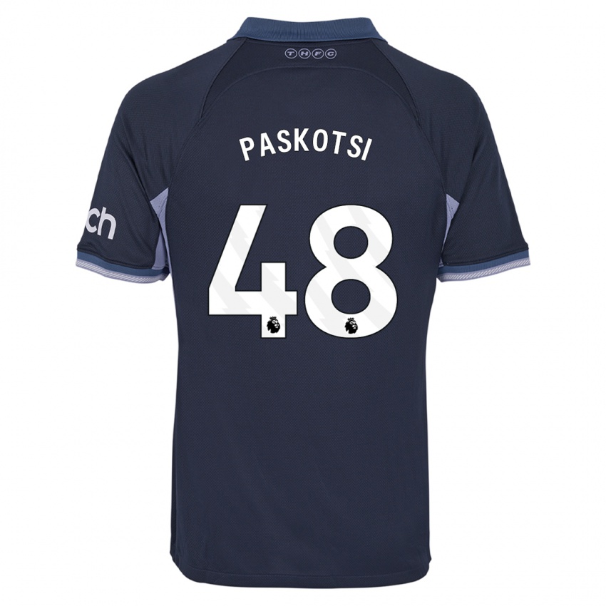 Mænd Maksim Paskotsi #48 Mørkeblå Udebane Spillertrøjer 2023/24 Trøje T-Shirt