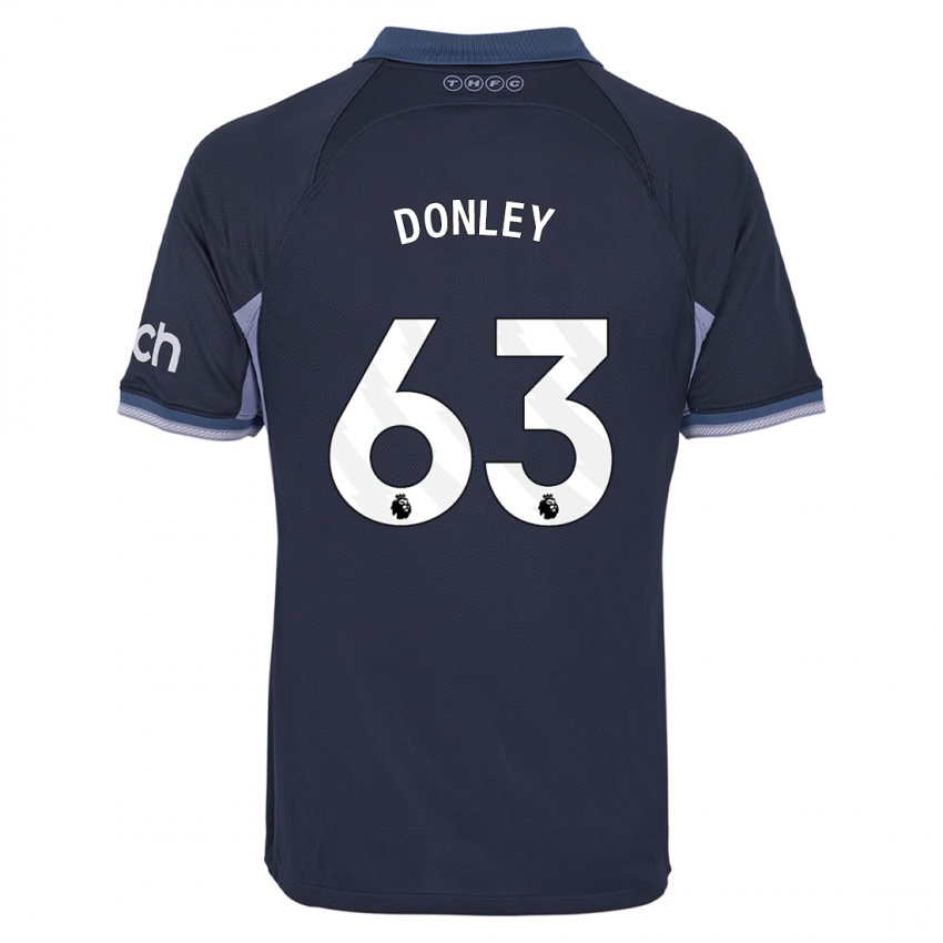 Mænd Jamie Donley #63 Mørkeblå Udebane Spillertrøjer 2023/24 Trøje T-Shirt