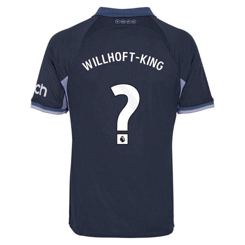 Mænd Han Willhoft-King #0 Mørkeblå Udebane Spillertrøjer 2023/24 Trøje T-Shirt