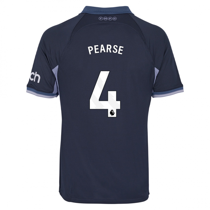 Mænd Gracie Pearse #4 Mørkeblå Udebane Spillertrøjer 2023/24 Trøje T-Shirt