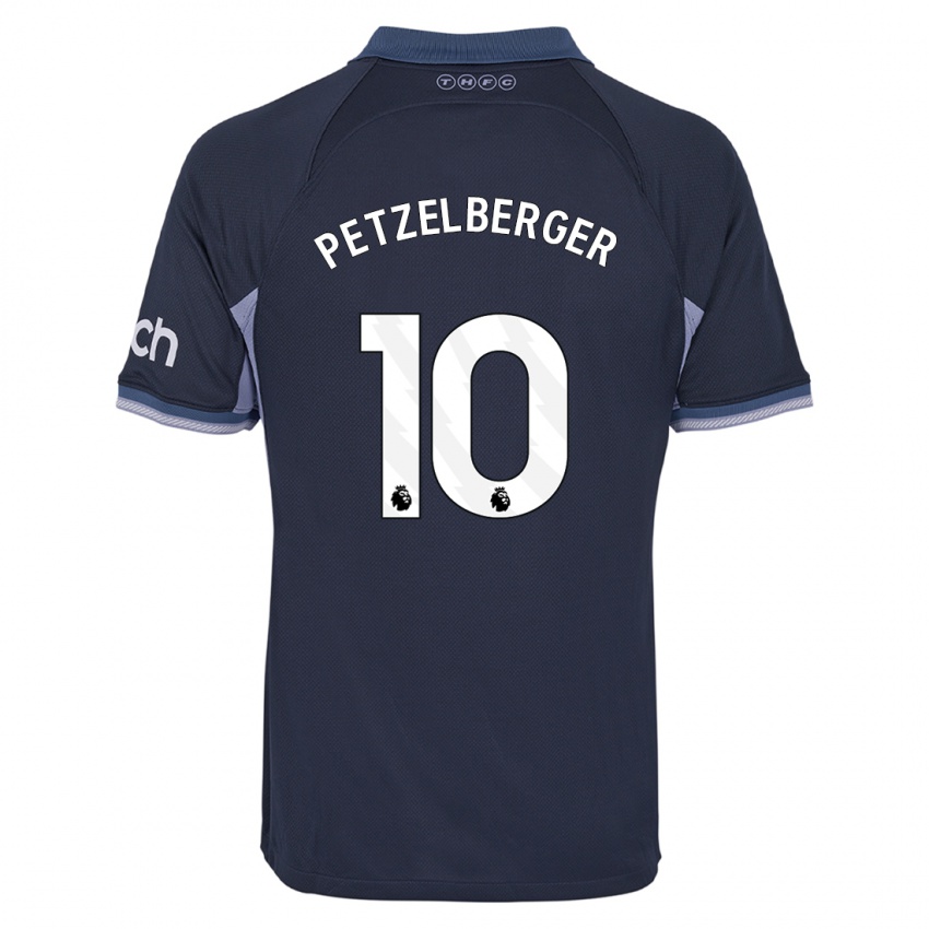 Mænd Ramona Petzelberger #10 Mørkeblå Udebane Spillertrøjer 2023/24 Trøje T-Shirt