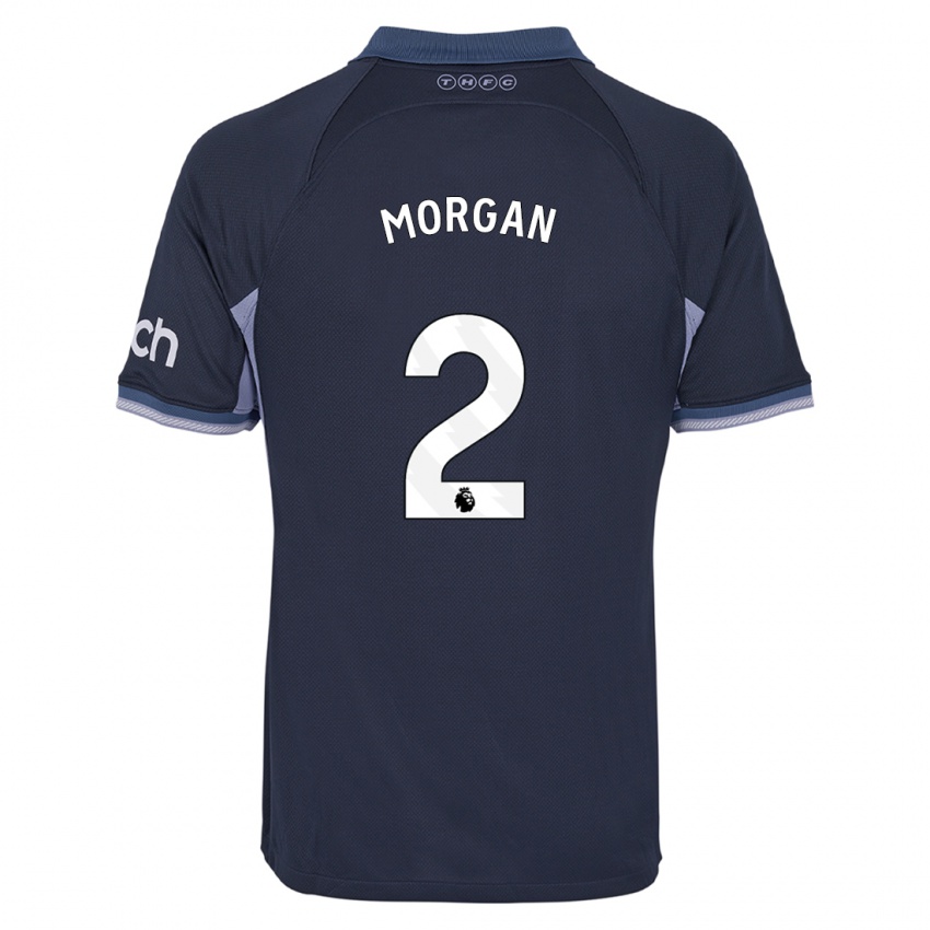 Mænd Esther Morgan #2 Mørkeblå Udebane Spillertrøjer 2023/24 Trøje T-Shirt