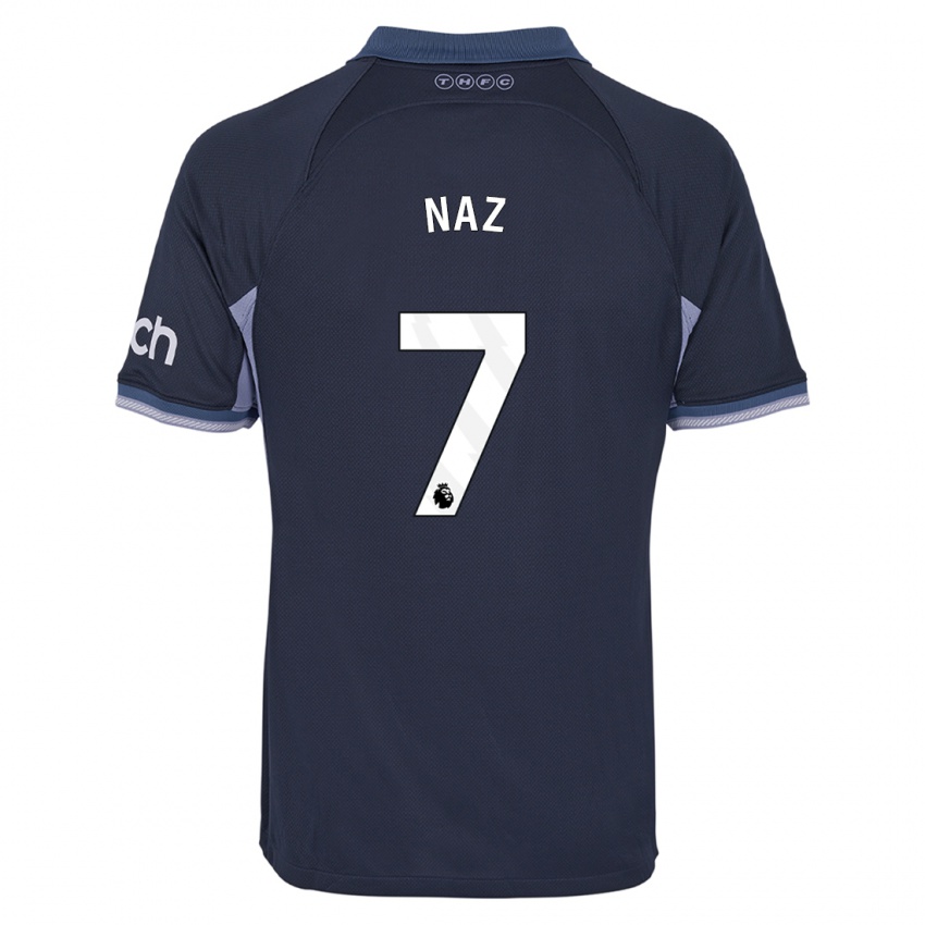 Mænd Jessica Naz #7 Mørkeblå Udebane Spillertrøjer 2023/24 Trøje T-Shirt