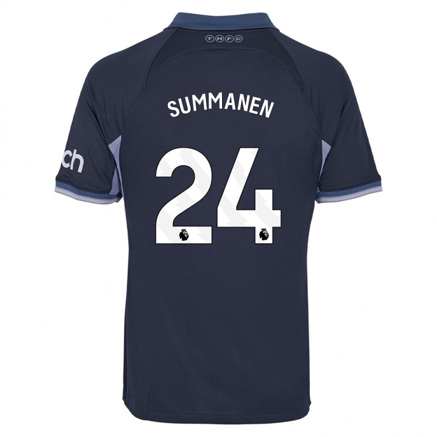 Mænd Eveliina Summanen #24 Mørkeblå Udebane Spillertrøjer 2023/24 Trøje T-Shirt