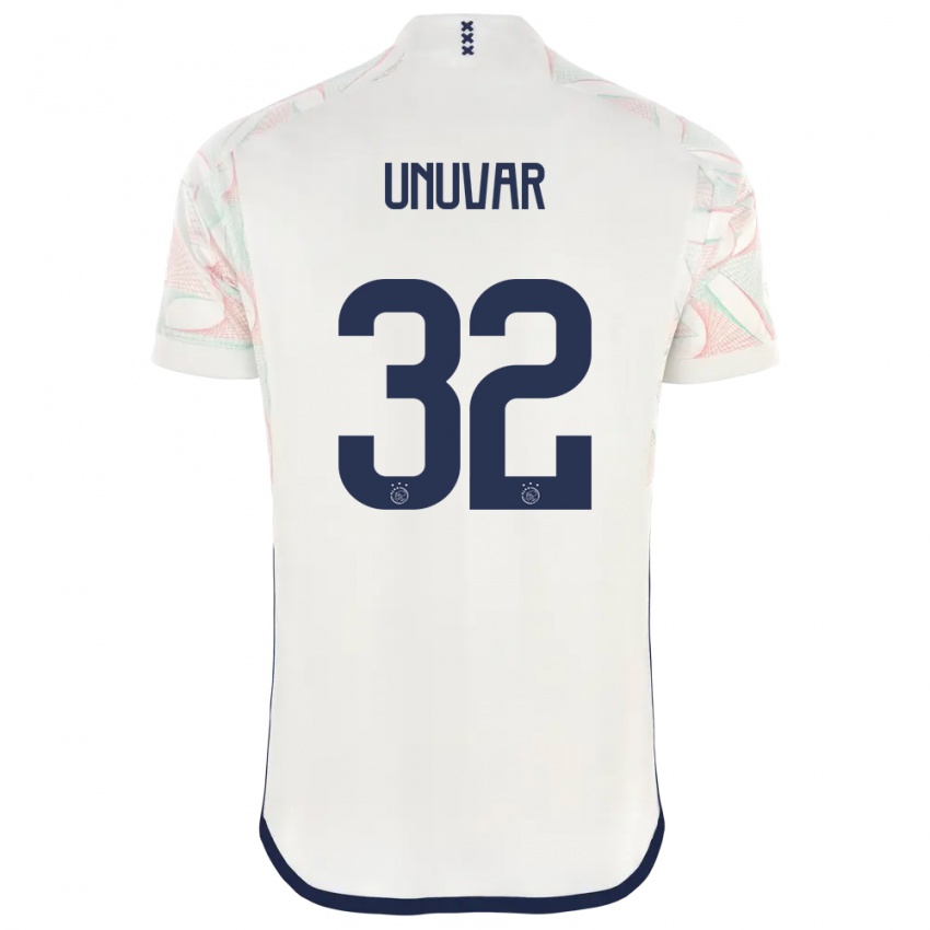 Mænd Naci Unuvar #32 Hvid Udebane Spillertrøjer 2023/24 Trøje T-Shirt