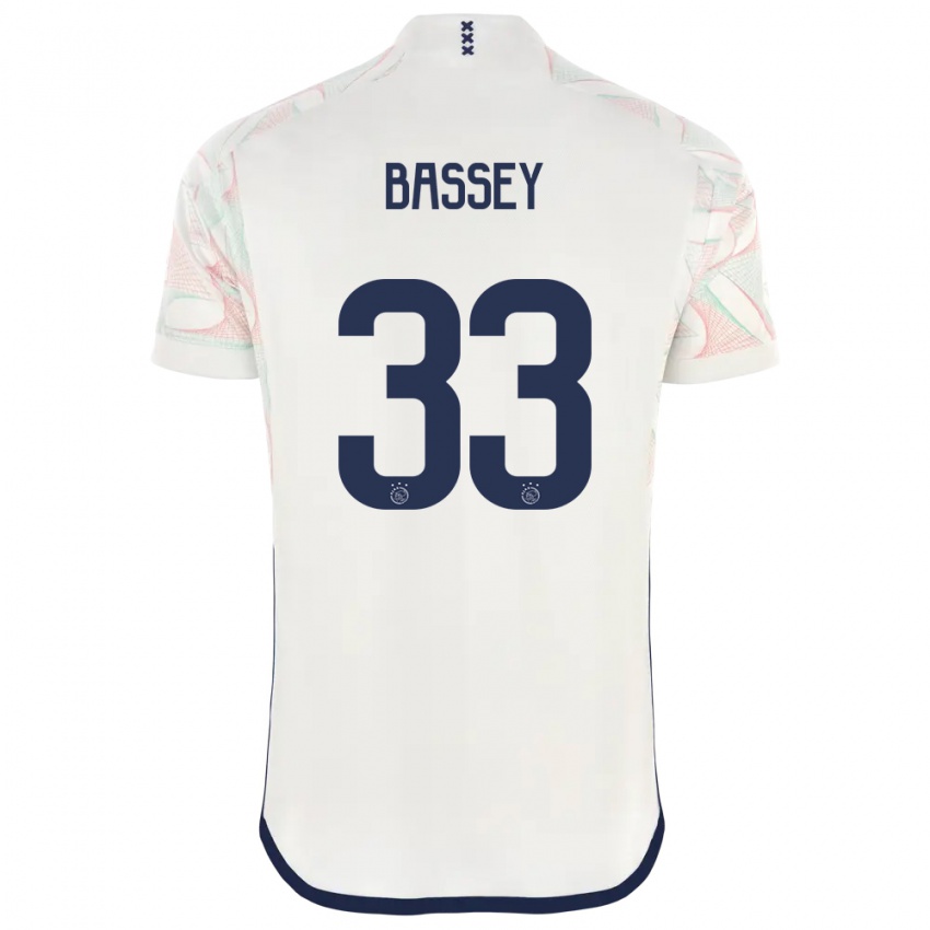 Mænd Calvin Bassey #33 Hvid Udebane Spillertrøjer 2023/24 Trøje T-Shirt