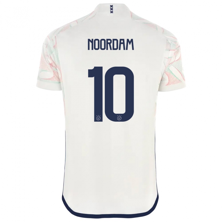 Mænd Nadine Noordam #10 Hvid Udebane Spillertrøjer 2023/24 Trøje T-Shirt