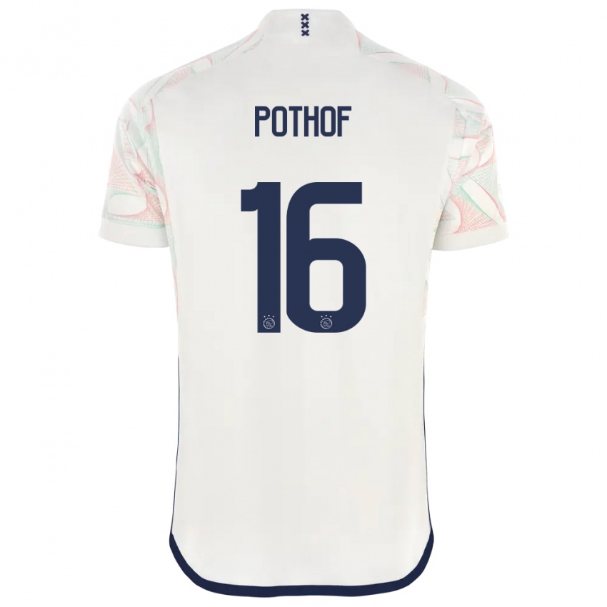 Mænd Isa Pothof #16 Hvid Udebane Spillertrøjer 2023/24 Trøje T-Shirt