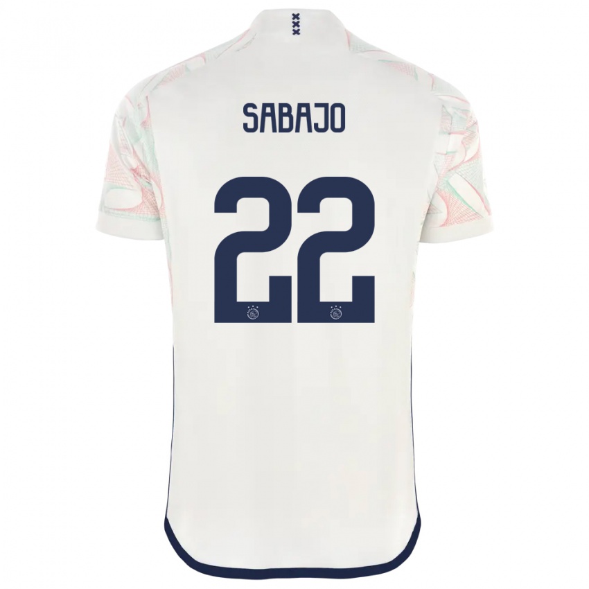 Mænd Quinty Sabajo #22 Hvid Udebane Spillertrøjer 2023/24 Trøje T-Shirt