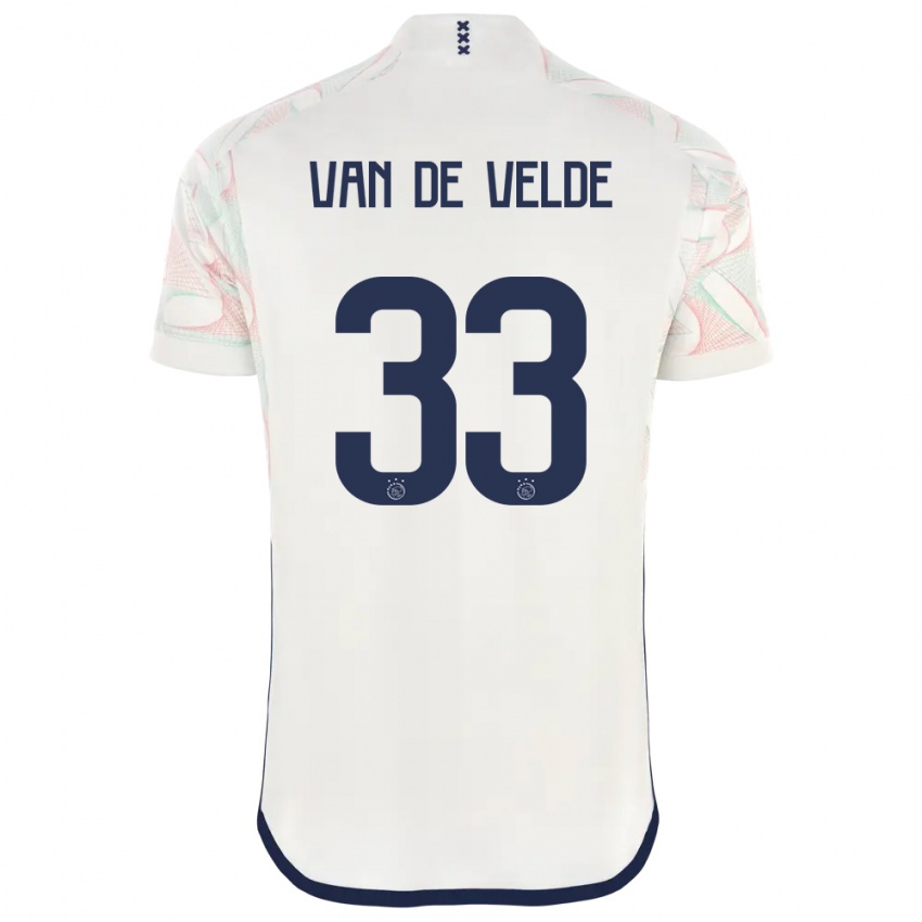 Mænd Jonna Van De Velde #33 Hvid Udebane Spillertrøjer 2023/24 Trøje T-Shirt