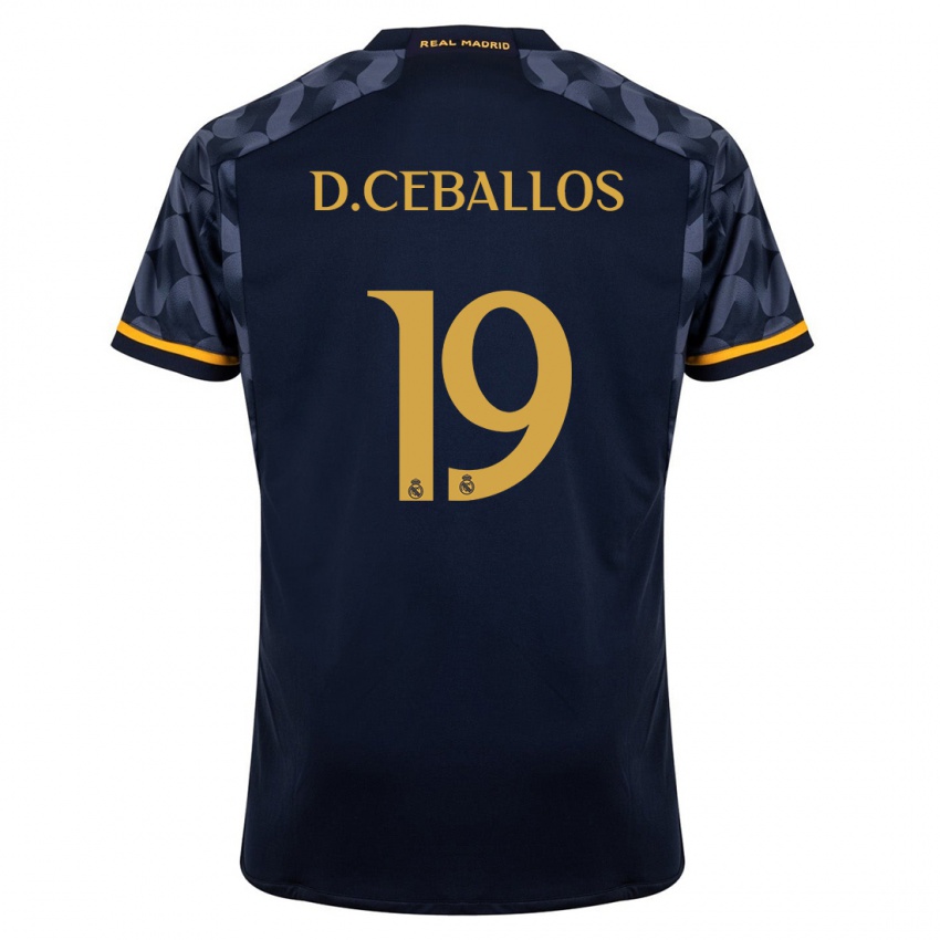 Mænd Dani Ceballos #19 Mørkeblå Udebane Spillertrøjer 2023/24 Trøje T-Shirt