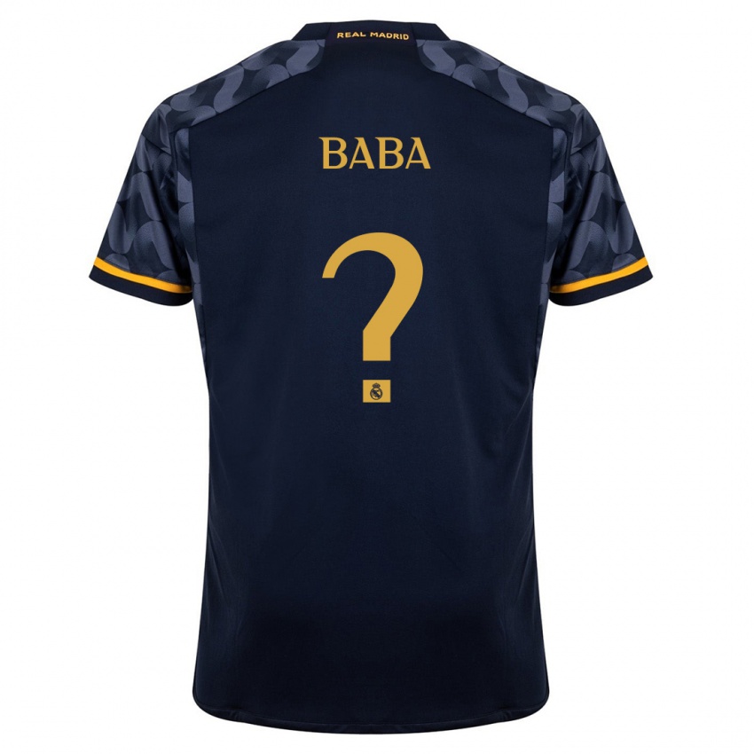 Mænd Baba #0 Mørkeblå Udebane Spillertrøjer 2023/24 Trøje T-Shirt