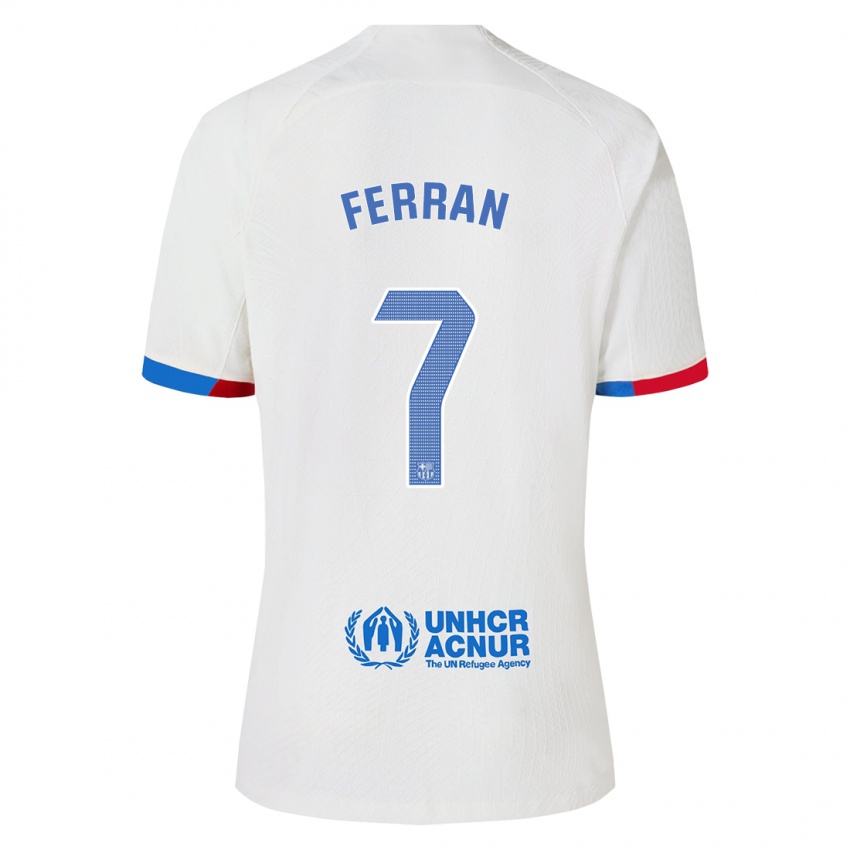 Mænd Ferran Torres #7 Hvid Udebane Spillertrøjer 2023/24 Trøje T-Shirt