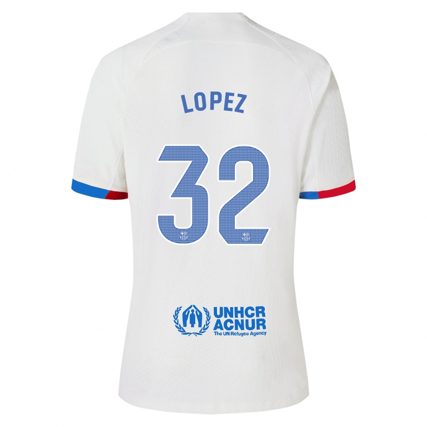 Mænd Fermin Lopez #32 Hvid Udebane Spillertrøjer 2023/24 Trøje T-Shirt