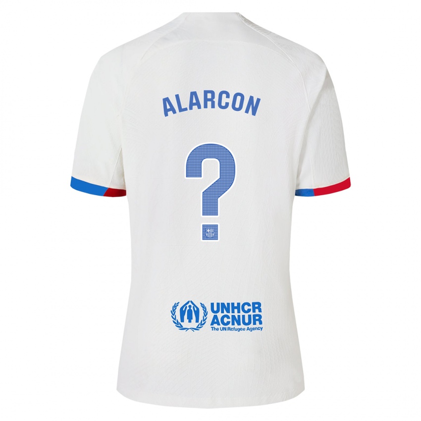 Mænd Angel Alarcon #0 Hvid Udebane Spillertrøjer 2023/24 Trøje T-Shirt