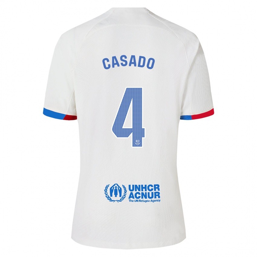 Mænd Marc Casado #4 Hvid Udebane Spillertrøjer 2023/24 Trøje T-Shirt