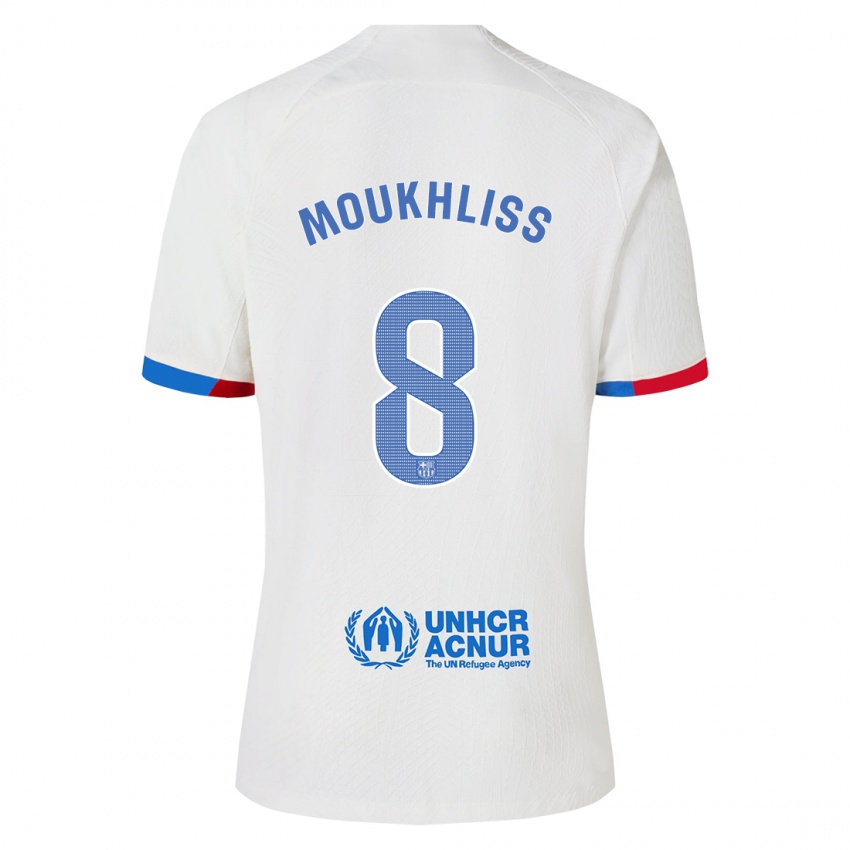 Mænd Moha Moukhliss #8 Hvid Udebane Spillertrøjer 2023/24 Trøje T-Shirt