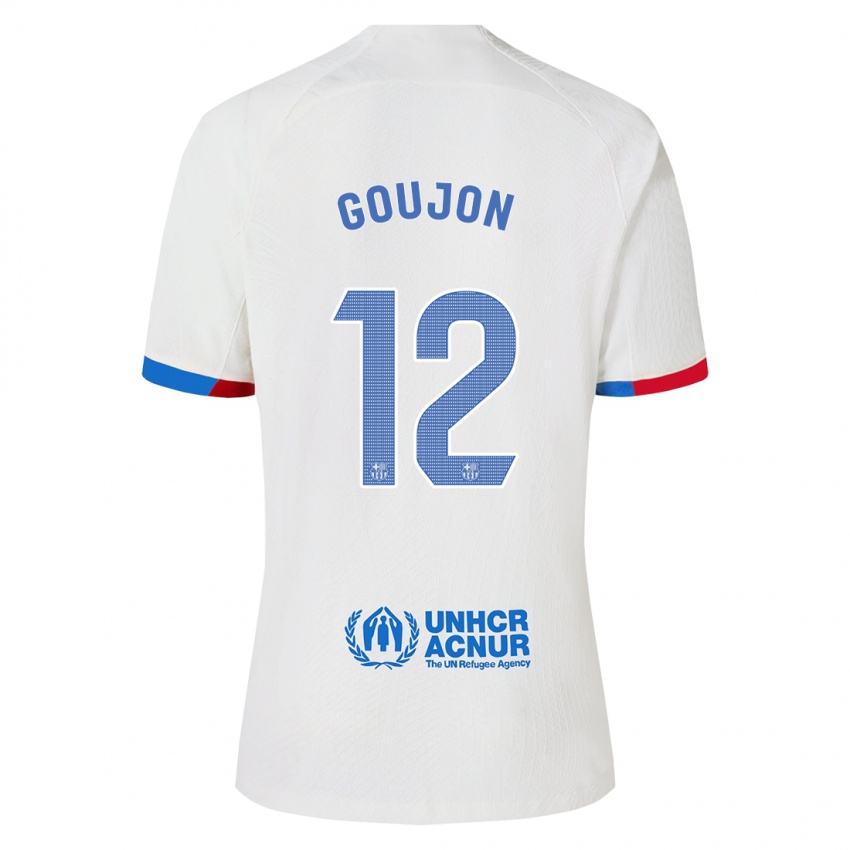 Mænd Iker Goujon #12 Hvid Udebane Spillertrøjer 2023/24 Trøje T-Shirt