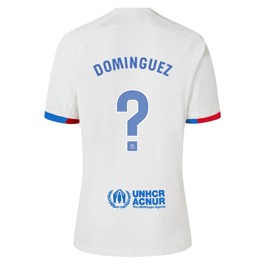 Mænd Sergi Dominguez #0 Hvid Udebane Spillertrøjer 2023/24 Trøje T-Shirt