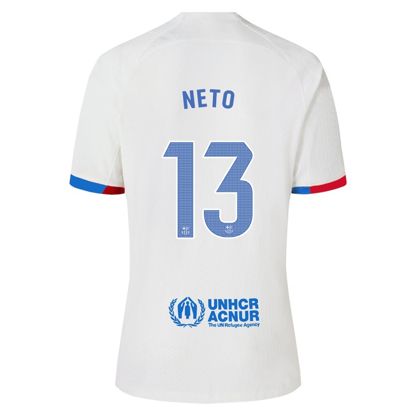 Mænd Neto #13 Hvid Udebane Spillertrøjer 2023/24 Trøje T-Shirt