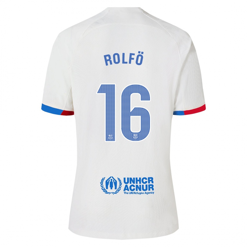 Mænd Fridolina Rolfo #16 Hvid Udebane Spillertrøjer 2023/24 Trøje T-Shirt