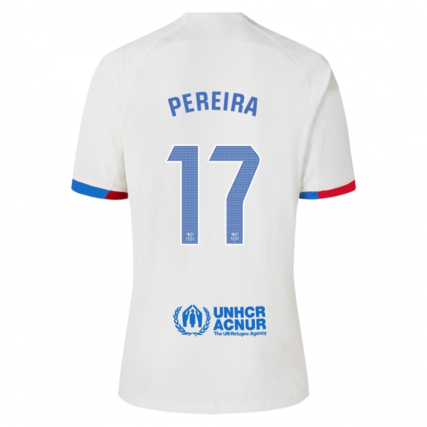 Mænd Andrea Pereira #17 Hvid Udebane Spillertrøjer 2023/24 Trøje T-Shirt