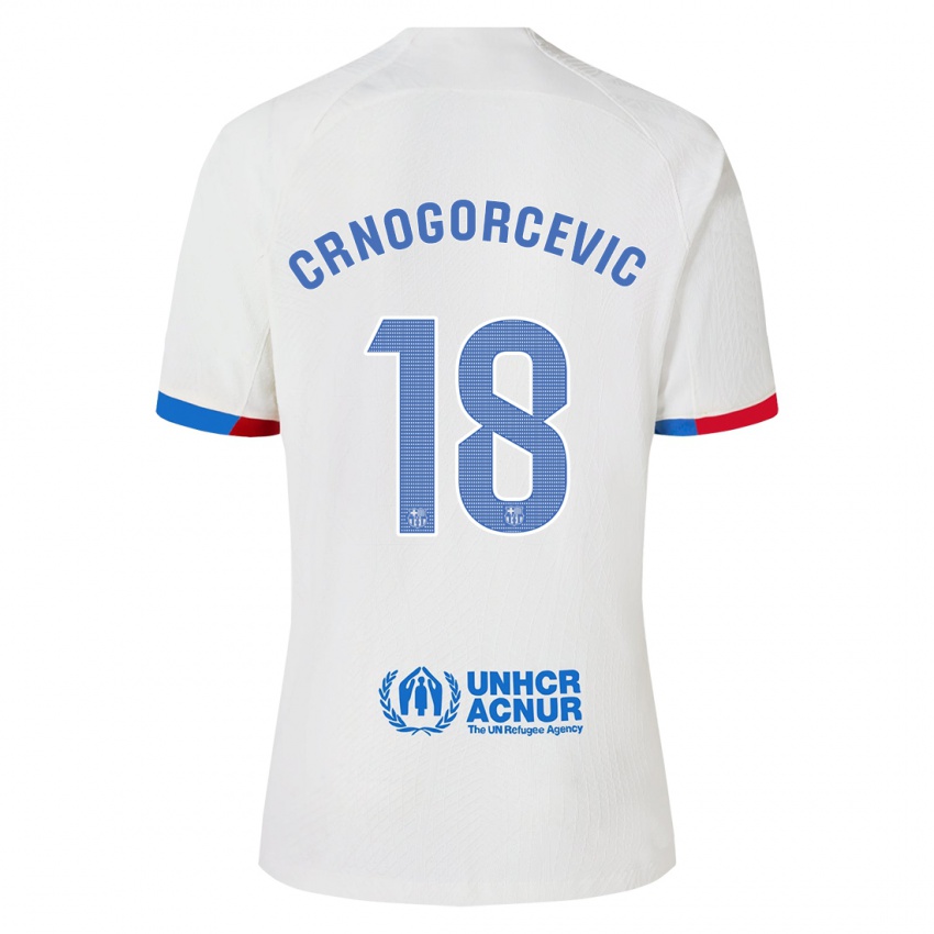 Mænd Ana-Maria Crnogorcevic #18 Hvid Udebane Spillertrøjer 2023/24 Trøje T-Shirt