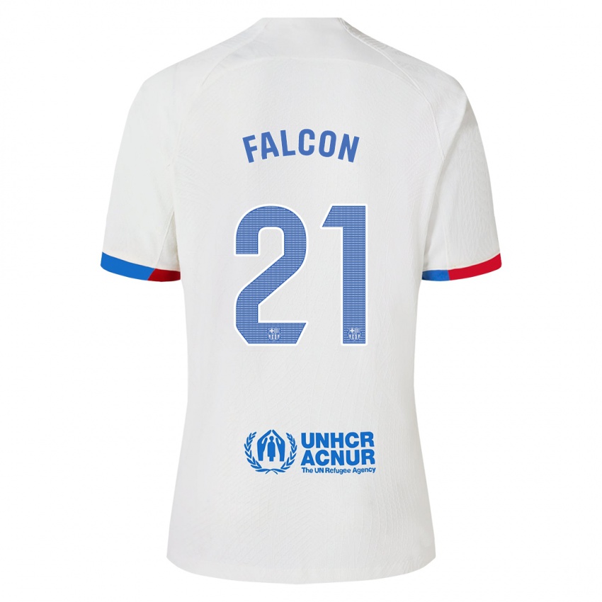 Mænd Andrea Falcon #21 Hvid Udebane Spillertrøjer 2023/24 Trøje T-Shirt