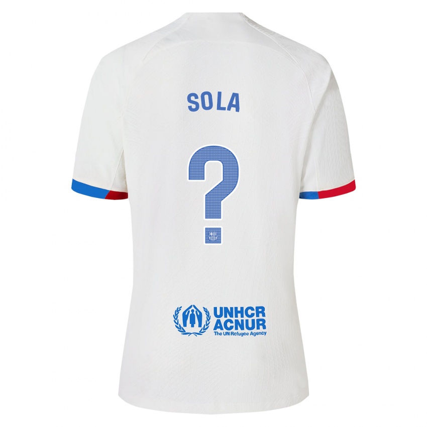 Mænd Arnau Sola #0 Hvid Udebane Spillertrøjer 2023/24 Trøje T-Shirt