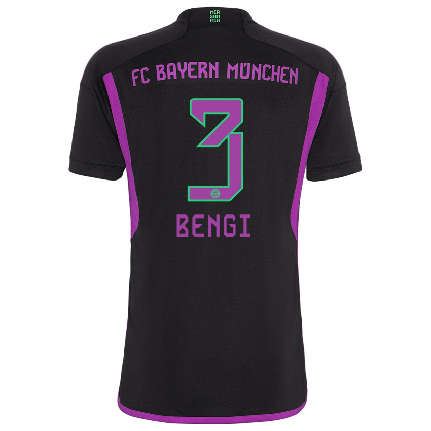 Mænd Kaan Bengi #3 Sort Udebane Spillertrøjer 2023/24 Trøje T-Shirt