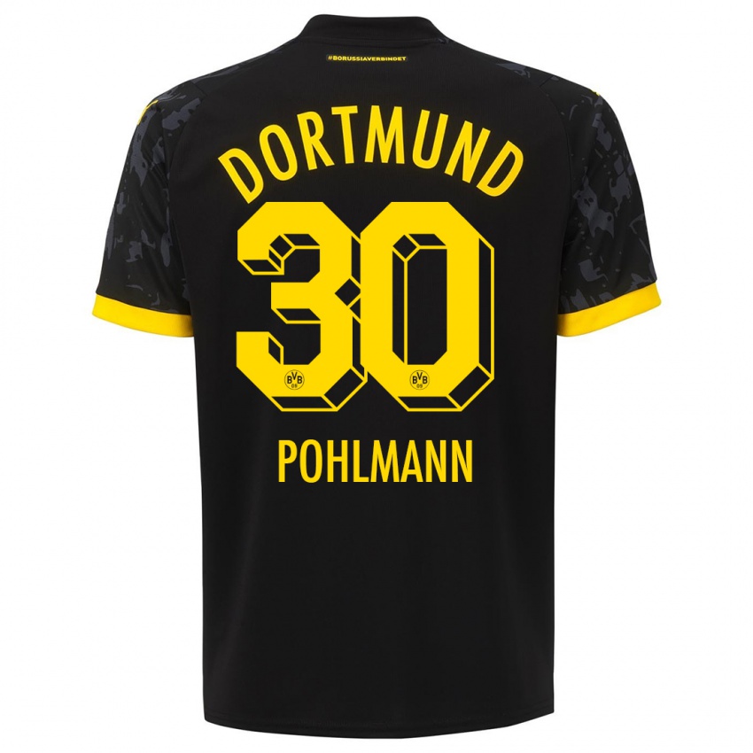 Mænd Ole Pohlmann #30 Sort Udebane Spillertrøjer 2023/24 Trøje T-Shirt