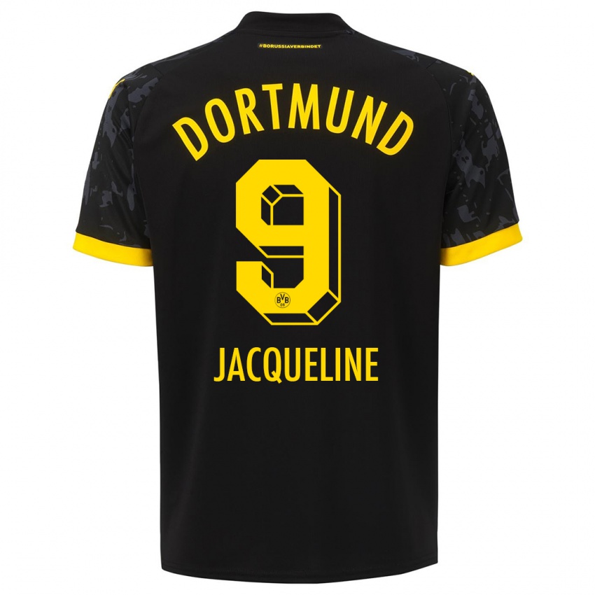 Mænd Moreno Jacqueline #9 Sort Udebane Spillertrøjer 2023/24 Trøje T-Shirt