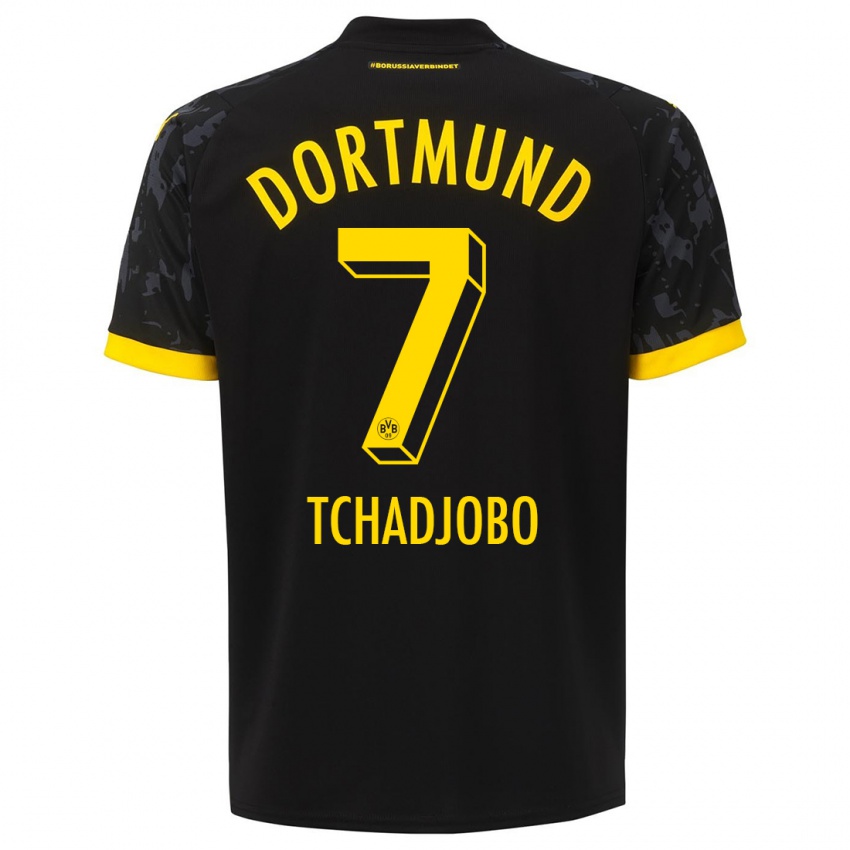 Mænd Dia Tchadjobo #7 Sort Udebane Spillertrøjer 2023/24 Trøje T-Shirt