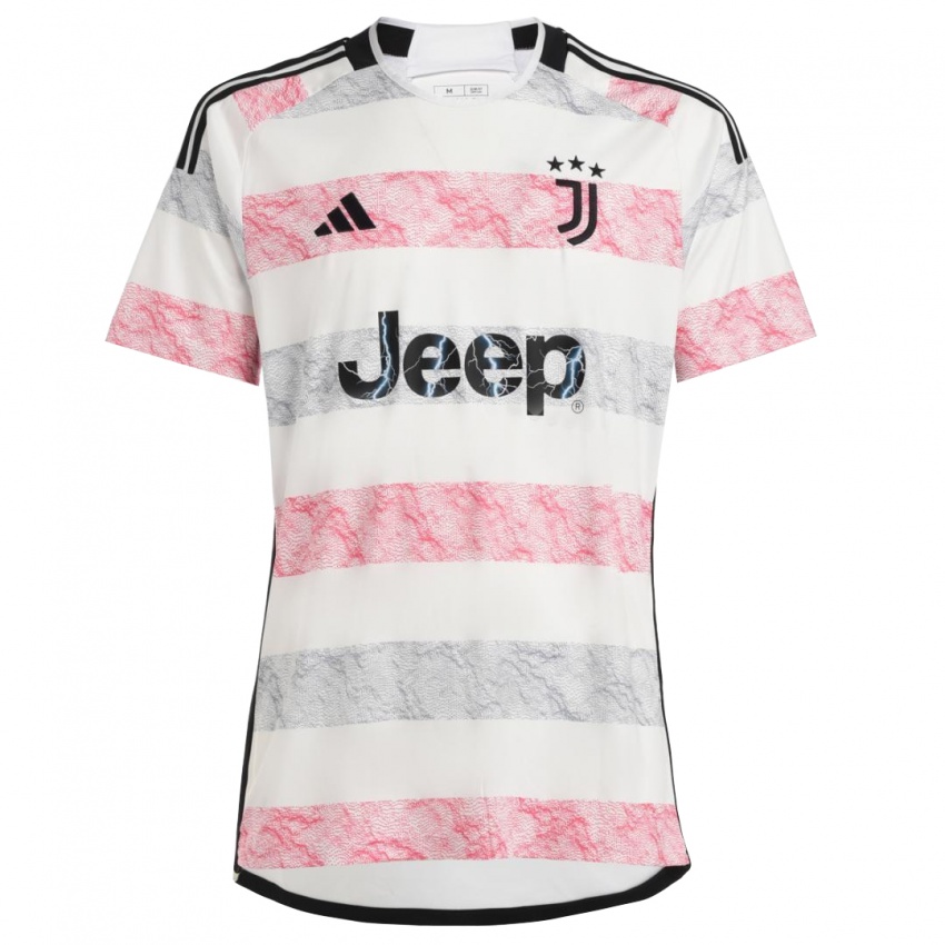 Mænd Julia Grosso #15 Hvid Pink Udebane Spillertrøjer 2023/24 Trøje T-Shirt