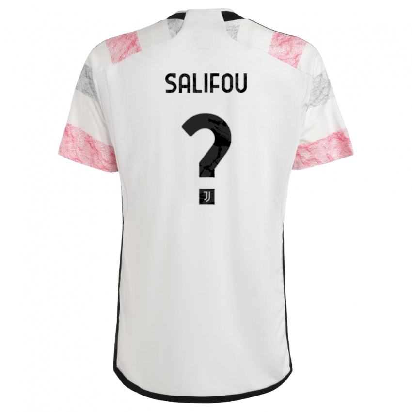 Mænd Dikeni Salifou #0 Hvid Pink Udebane Spillertrøjer 2023/24 Trøje T-Shirt