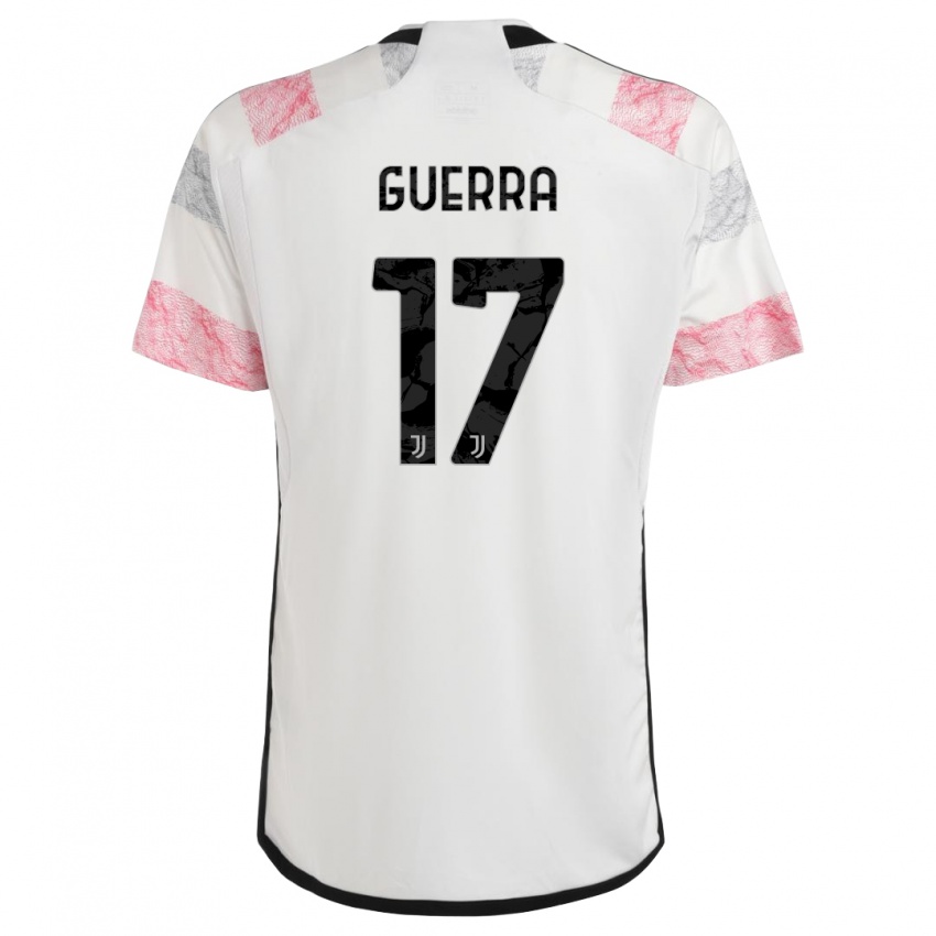 Mænd Simone Guerra #17 Hvid Pink Udebane Spillertrøjer 2023/24 Trøje T-Shirt