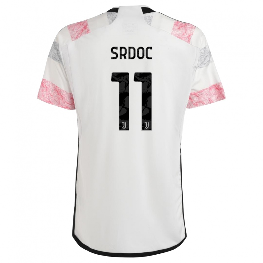 Mænd Ivano Srdoc #11 Hvid Pink Udebane Spillertrøjer 2023/24 Trøje T-Shirt