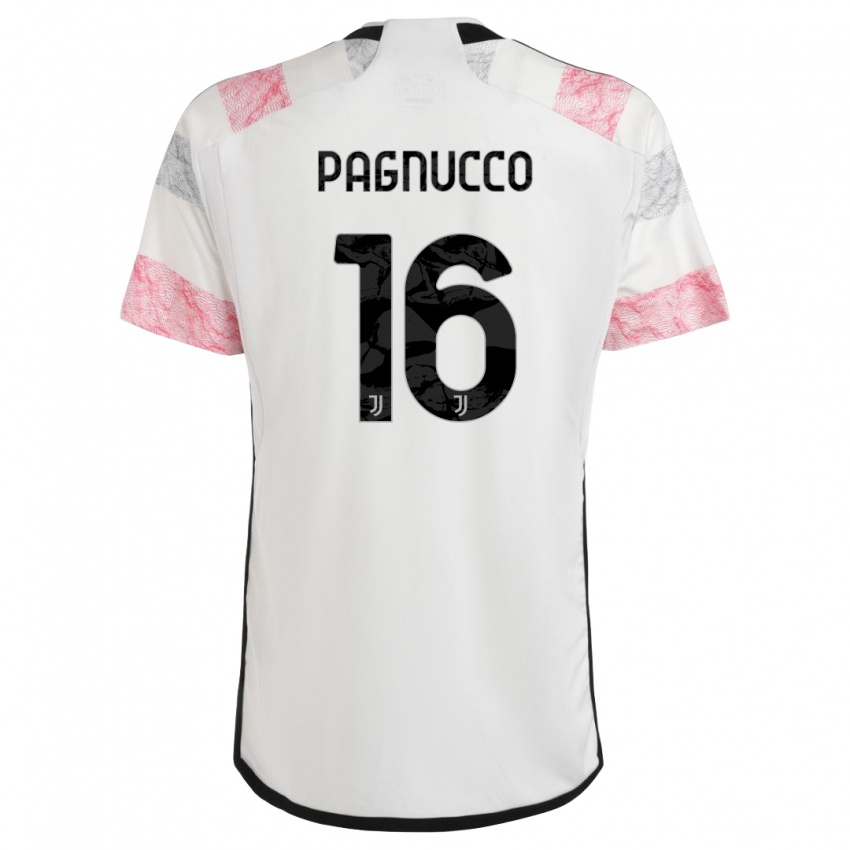 Mænd Filippo Pagnucco #16 Hvid Pink Udebane Spillertrøjer 2023/24 Trøje T-Shirt