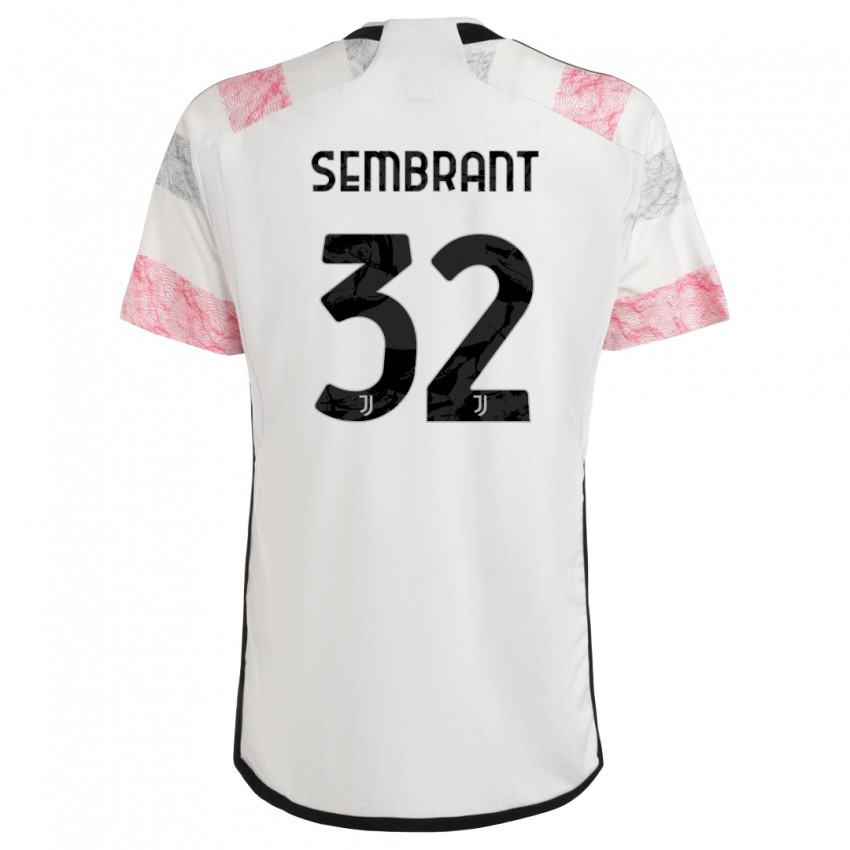 Mænd Linda Sembrant #32 Hvid Pink Udebane Spillertrøjer 2023/24 Trøje T-Shirt