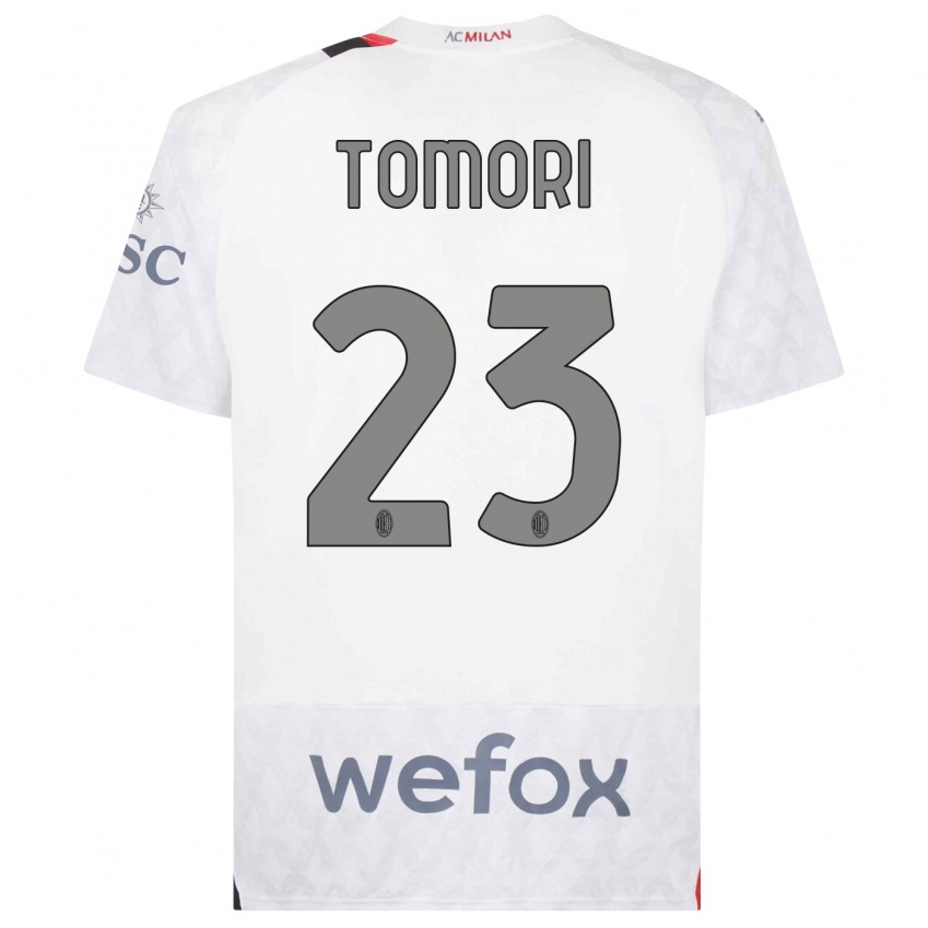 Mænd Fikayo Tomori #23 Hvid Udebane Spillertrøjer 2023/24 Trøje T-Shirt