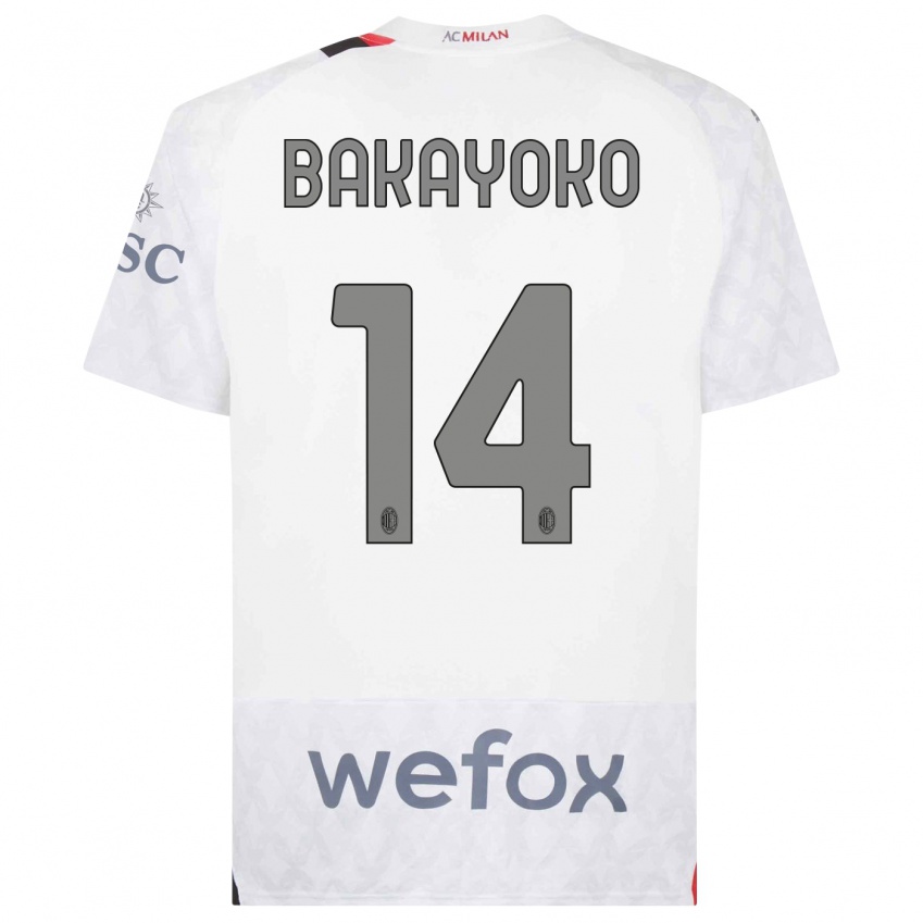 Mænd Tiemoue Bakayoko #14 Hvid Udebane Spillertrøjer 2023/24 Trøje T-Shirt