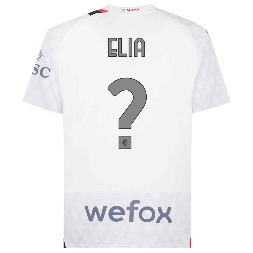 Mænd Emanuele Elia #0 Hvid Udebane Spillertrøjer 2023/24 Trøje T-Shirt