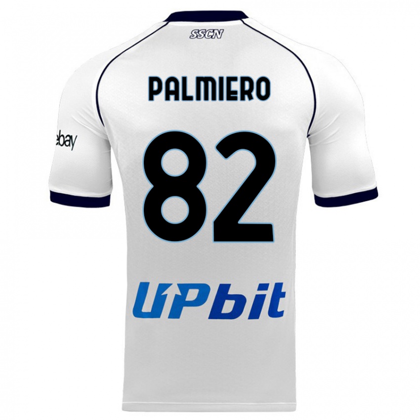 Mænd Luca Palmiero #82 Hvid Udebane Spillertrøjer 2023/24 Trøje T-Shirt