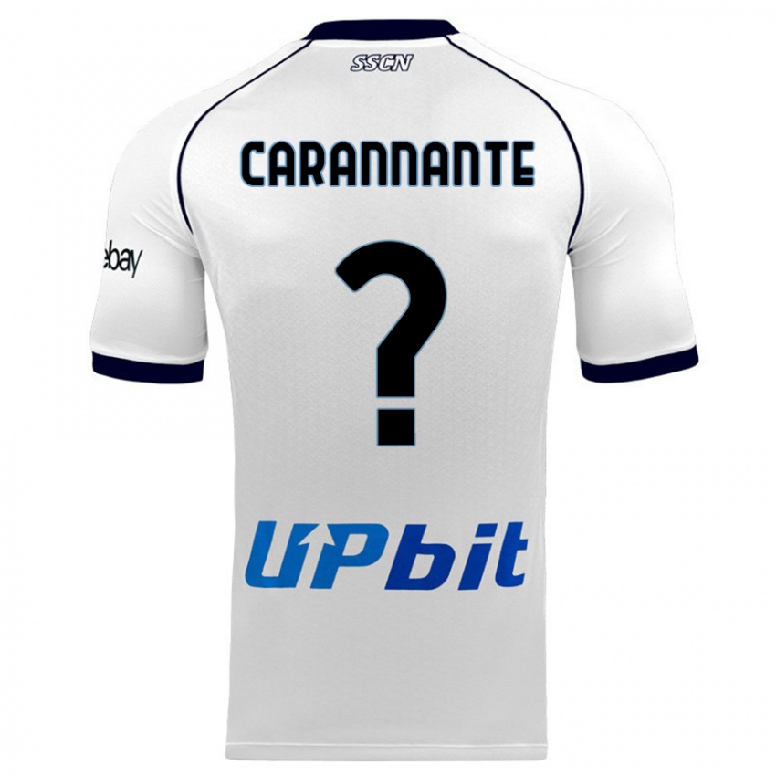 Mænd Lorenzo Carannante #0 Hvid Udebane Spillertrøjer 2023/24 Trøje T-Shirt