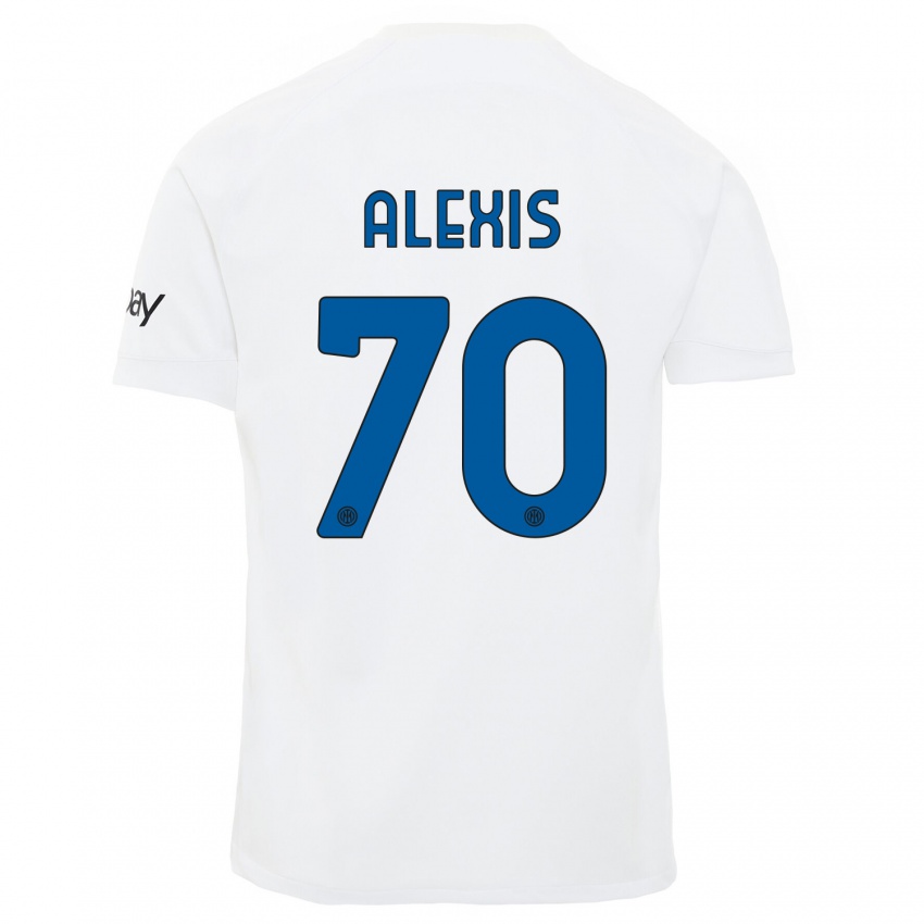 Mænd Alexis Sanchez #70 Hvid Udebane Spillertrøjer 2023/24 Trøje T-Shirt