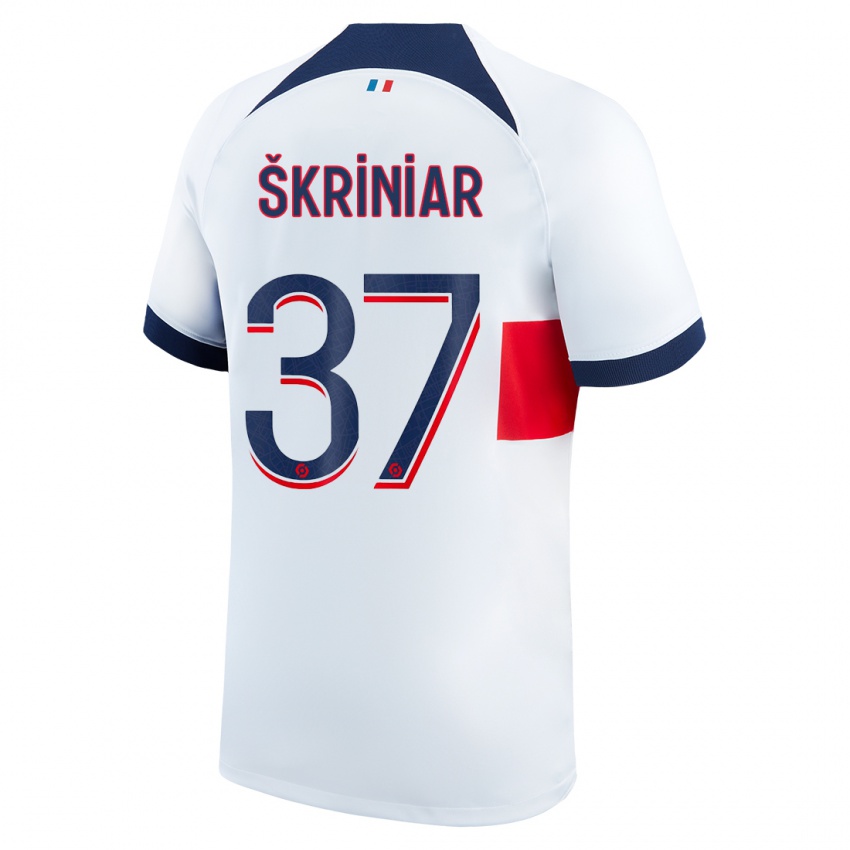 Mænd Milan Skriniar #37 Hvid Udebane Spillertrøjer 2023/24 Trøje T-Shirt