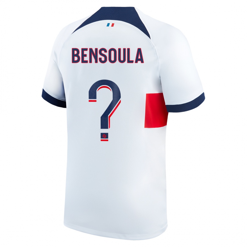 Mænd Kamil Bensoula #0 Hvid Udebane Spillertrøjer 2023/24 Trøje T-Shirt