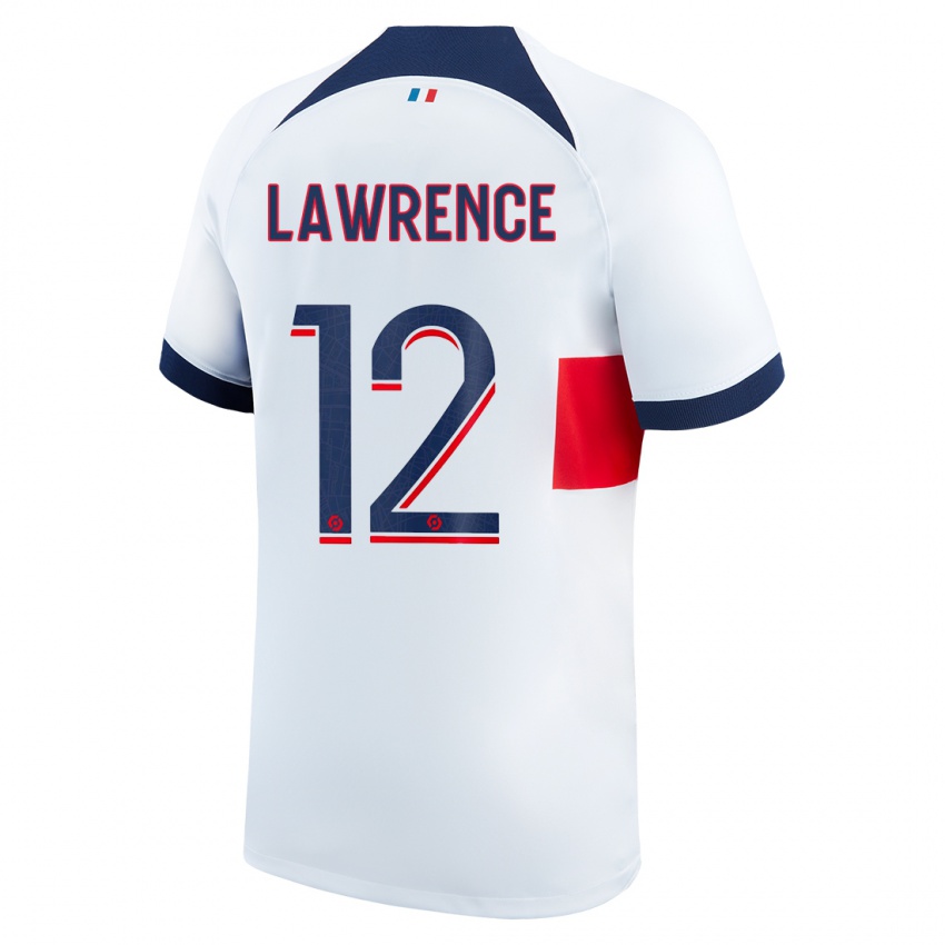 Mænd Ashley Lawrence #12 Hvid Udebane Spillertrøjer 2023/24 Trøje T-Shirt