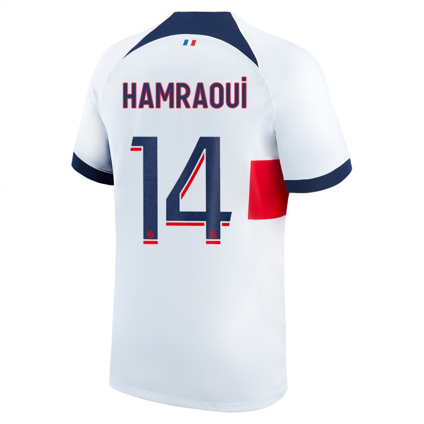 Mænd Kheira Hamraoui #14 Hvid Udebane Spillertrøjer 2023/24 Trøje T-Shirt
