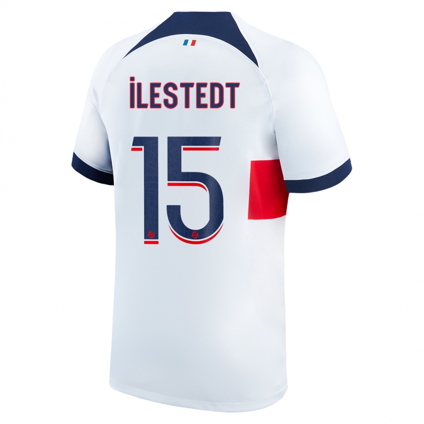 Mænd Amanda Ilestedt #15 Hvid Udebane Spillertrøjer 2023/24 Trøje T-Shirt